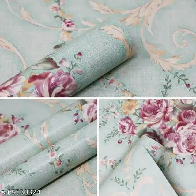 Vinyl Wallpaper for Home, Sky Blue, 45x250 cm