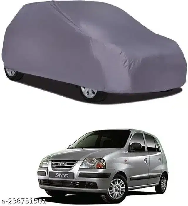 Taffeta Waterproof Car Cover for Hyundai Santro Xing, Multicolor