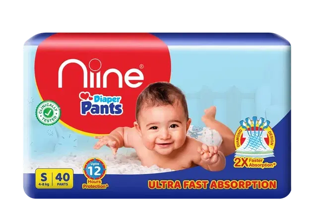 Niine Baby Diaper Pants (S) - 40 Pcs