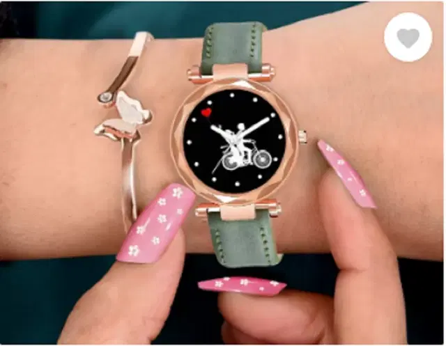 Leather Strap Analog Watch for Women & Girls (Multicolor)