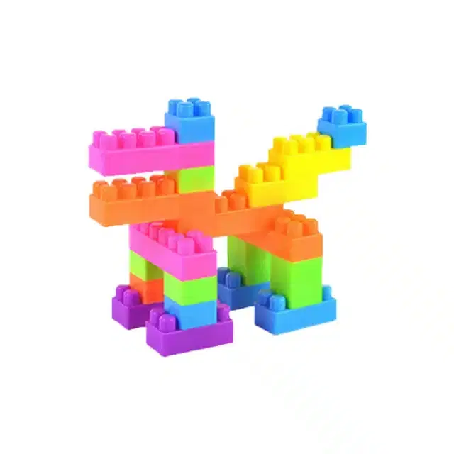 Plastic Educational Stem 50 Pcs Building Blocks Toy Set for Kids, Multicolor