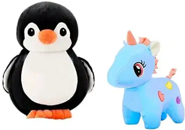 Soft Stuffed Toys for Kids, Multicolor, Pack of 2