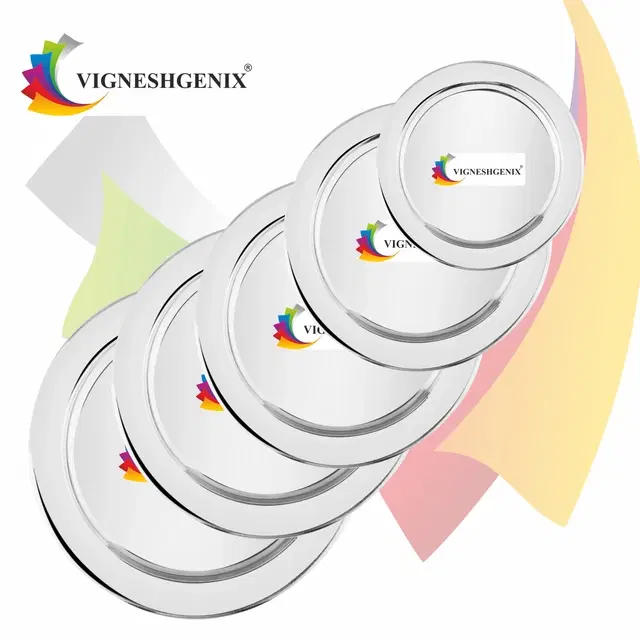 Stainless Steel Lid, Silver, Set of 3