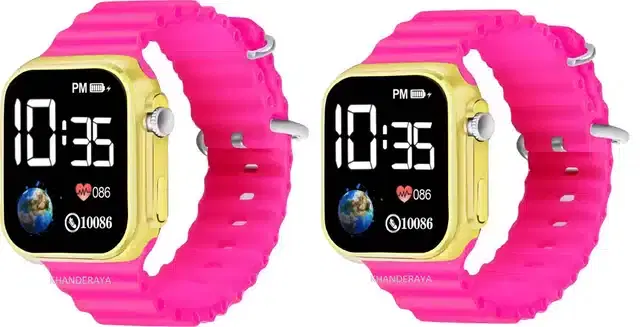 Electronic LED Digital Watch for Kids, Pack of 2 (Multicolor)