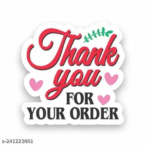 Thank You for Your Order Stickers, Multicolor, 1.5x1.5 inches, Pack of 120
