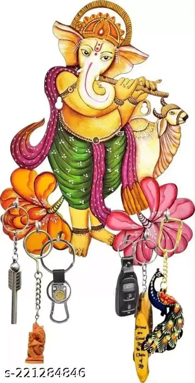 Wooden Keys Holder, Multicolor