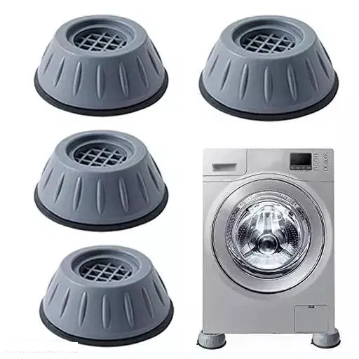 Rubber Anti Vibration Washing Machine Pads, Grey, Pack of 4