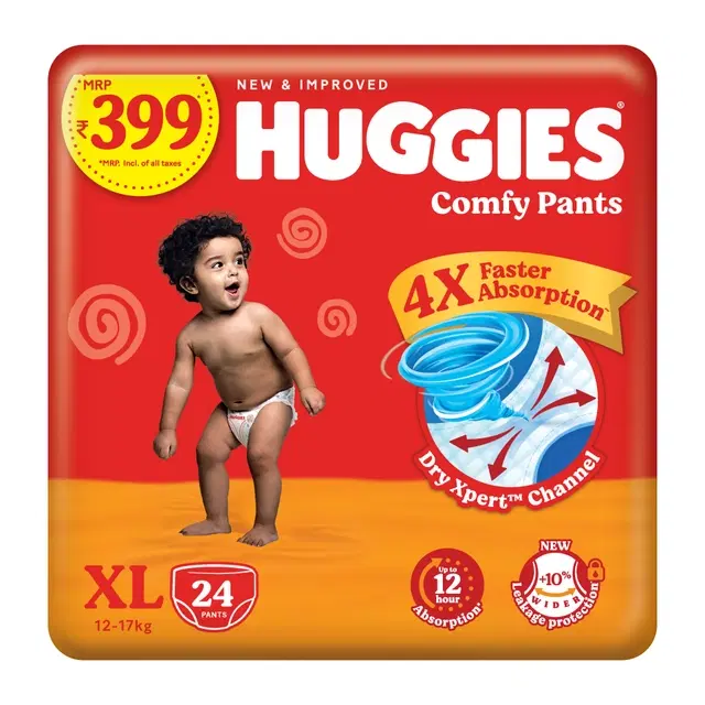 Huggies Comfy Pants Baby Diaper ,XL (24 Counts)