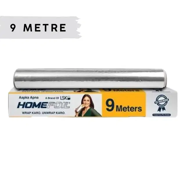 HomeFoil 9 Meter Silver Embossed Food Wrapping Aluminium Foil