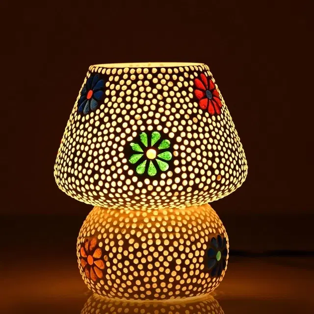 Afast Decorative Colourful Glass Mosaic Table Lamp (Pack of 1)