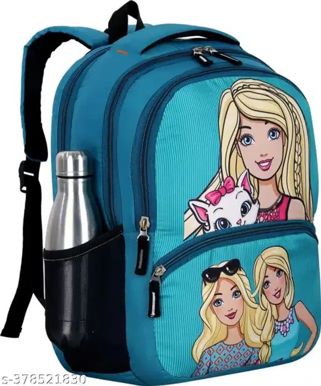 Polyester School Bag for Kids, Teal, 25 L