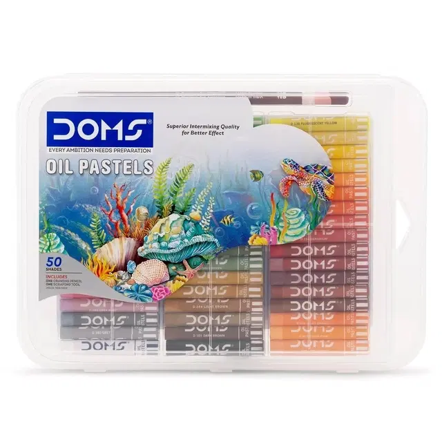 Doms 50 Shades Oil Pastel With Case [Multicolor]
