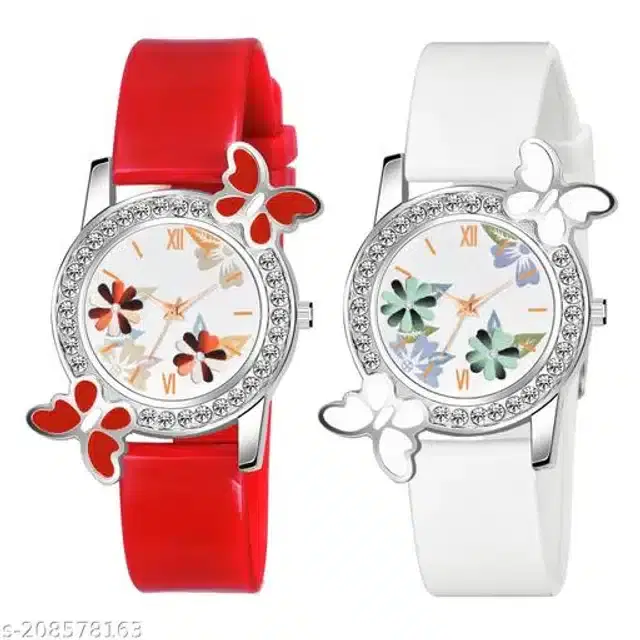 Analog Watch for Women, Pack of 2 (Multicolor)