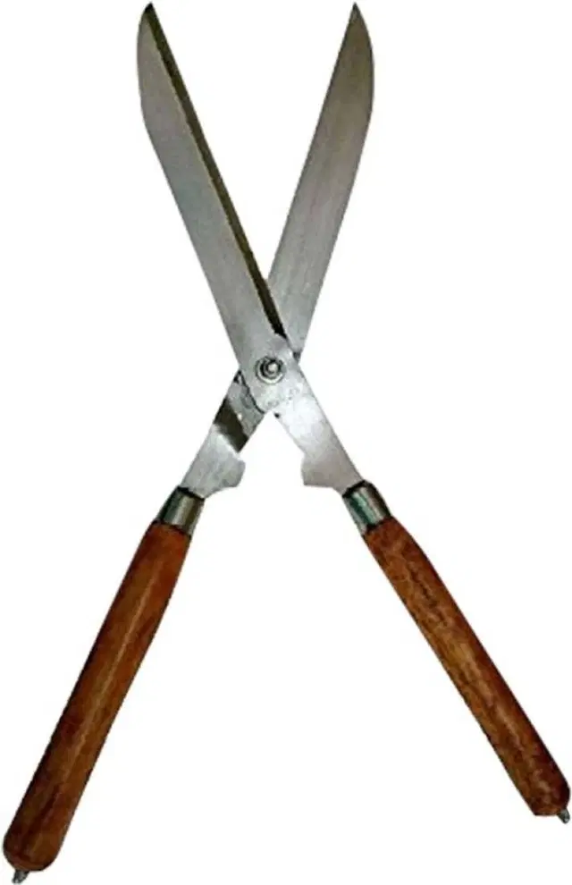 Wooden Handle Hedge Cutter, Multicolor