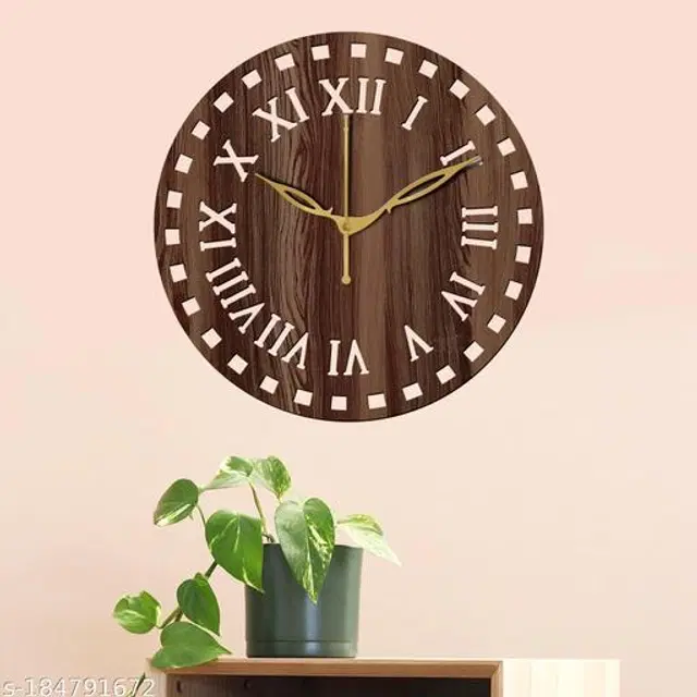 Wooden Wall Clock, Brown