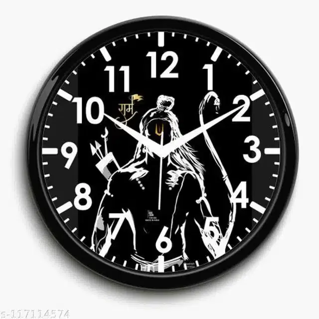 Designer Analog Wall Clock, Black