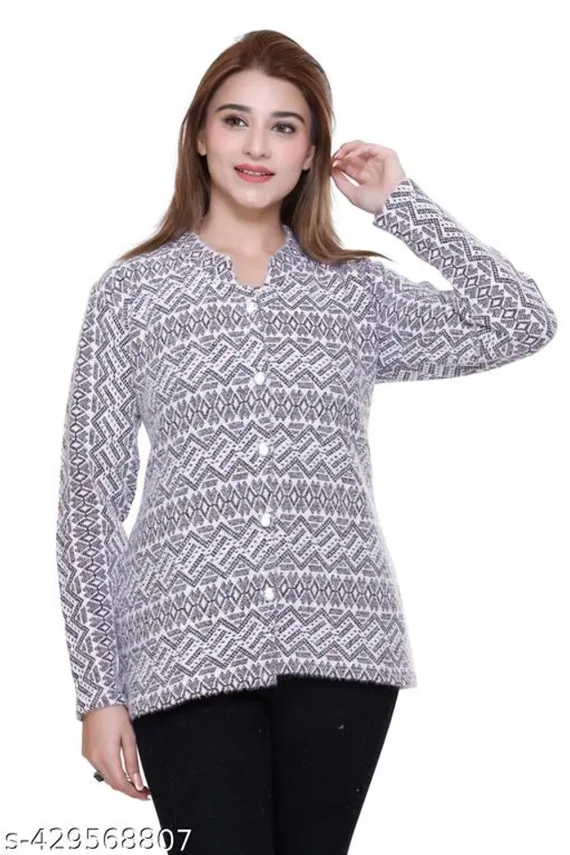 Woolen Sweaters for Women (Grey, M)