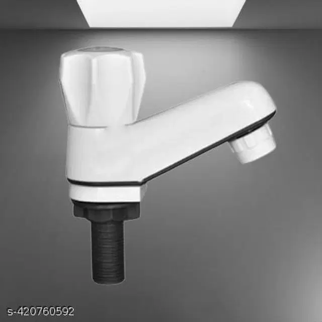 Plastic Pillar Neck Tap, White