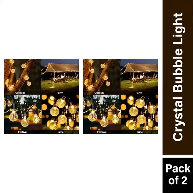 Crystal Bubble Small 14 LED Hanging Decoration/Diwali Light (Pack of 2)