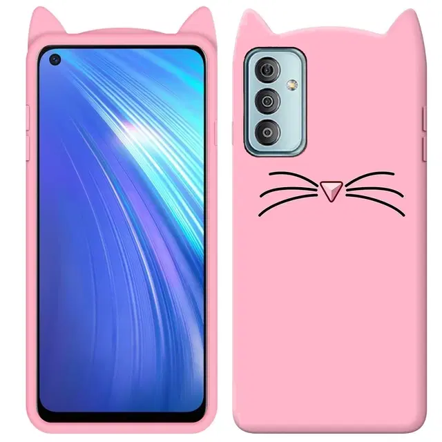 Silicone Mobile Back Cover for Samsung M13 4G (Pink)