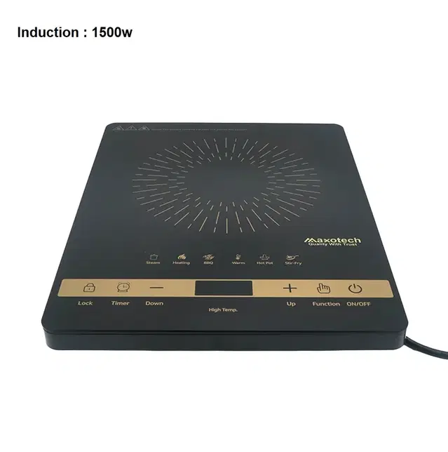 Maxotech Infrared Cooktop | 1500 Watts, | Adjustable Temperature Control | Black