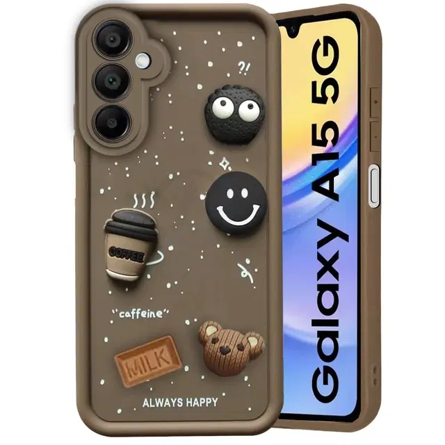 Silicone Mobile Back Cover for Samsung A15 5G (Brown)