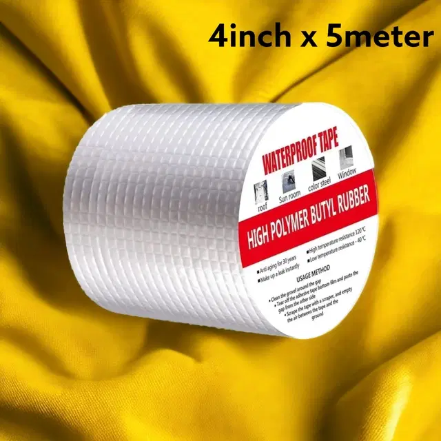 Aluminium Single Sided Self Adhesive Tape, Silver, 5 m