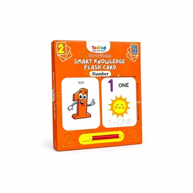 TodFod Re-Writable Numbers Smart Knowledge Flash Cards For Kids