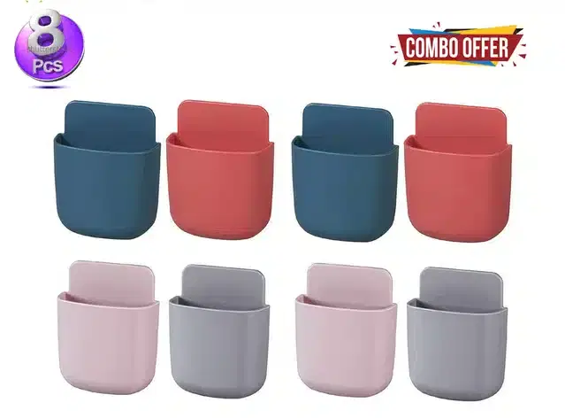 Mobile Phone Charger Holder, Pack of 8, Multicolor
