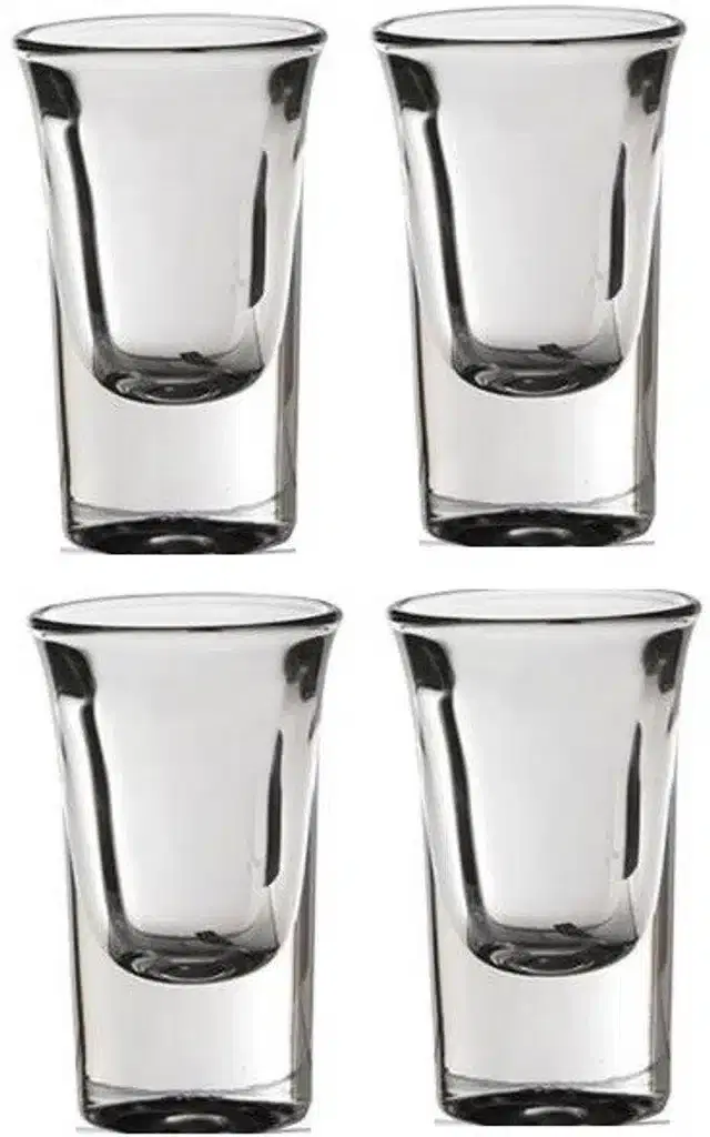 Liquor cum Cocktail Glasses, Transparent, 30 ml, Pack of 4