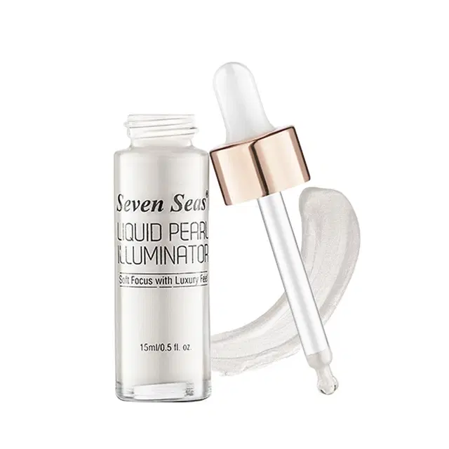 Seven Seas Liquid Pearl Illuminator Highlighter, Snow White (15 ml)