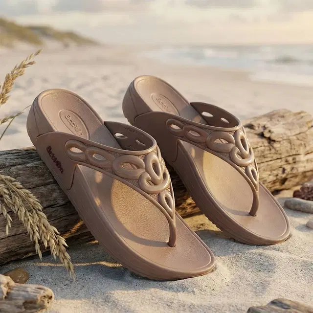 action Flip Flops (Brown, 4)