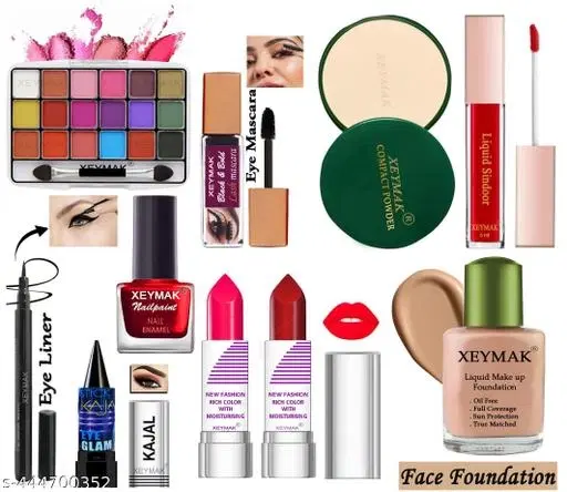 Face Makeup Combo, Multicolor, Set of 1