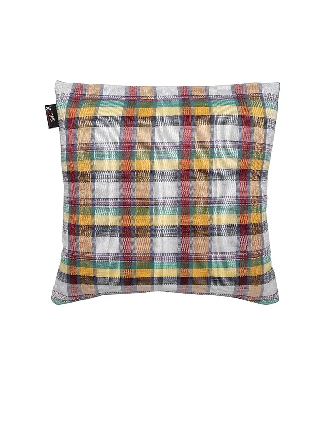 Cotton Cushion Cover, Multicolor, 16x16 inches