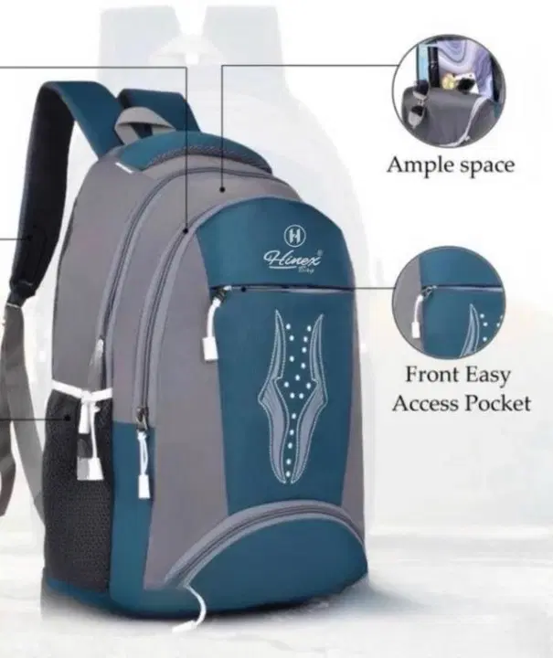 Polyester Laptop Backpack, Blue
