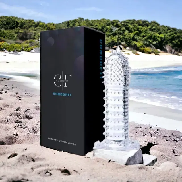 Crystal Dotted Reusable Condom for Men, Transparent, Pack of 1