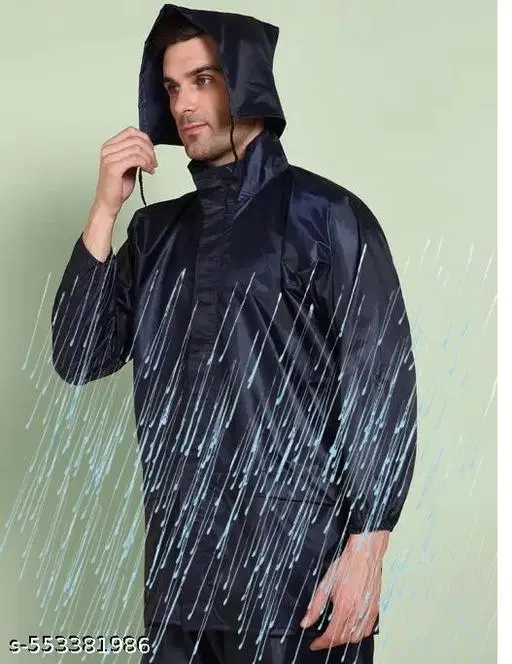 Polyester Solid Raincoat for Men/women, Multicolour (S)