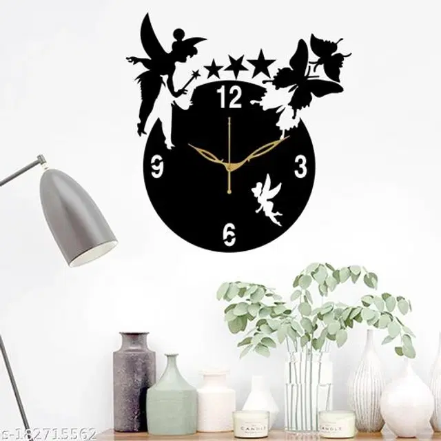 Wooden Wall Clock, Black
