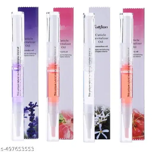 Kayi Beauty Nail Cuticle Oil Pen Nail Nutrition Oil Pen Nail Nourishment Pens Smell Cuticle Revitalizer for Agnail Nourishs Skin Nail Cares Multi Fragrances Essential Nail Cares (3ml x 4 Pcs)