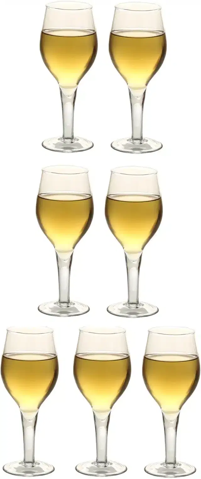 Liquor cum Cocktail Glasses, Transparent, 250 ml, Pack of 7
