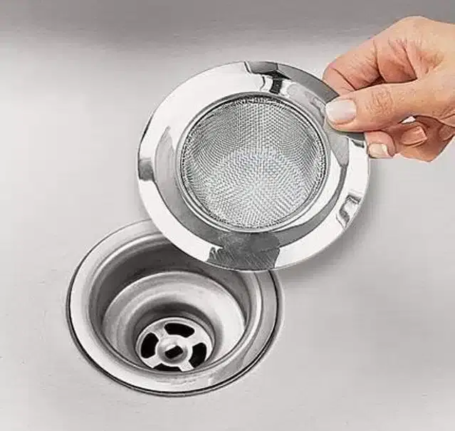 Stainless Steel Kitchen Sink Strainer, Silver