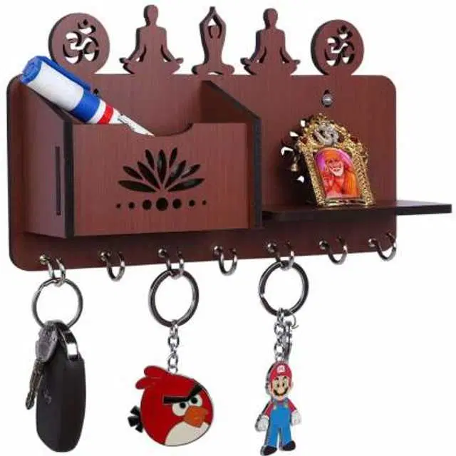 Fancy Wooden Key Holder, Brown, HC-025