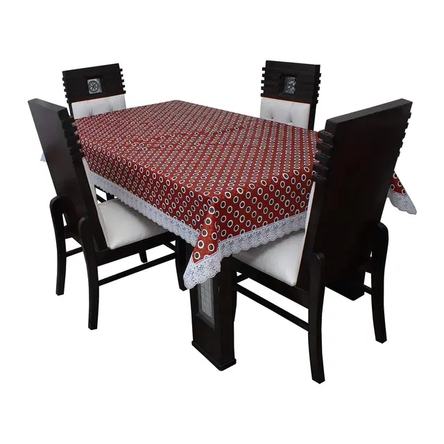 PVC Printed 4 Seaters Table Cover, Multicolor, 40x60 inches