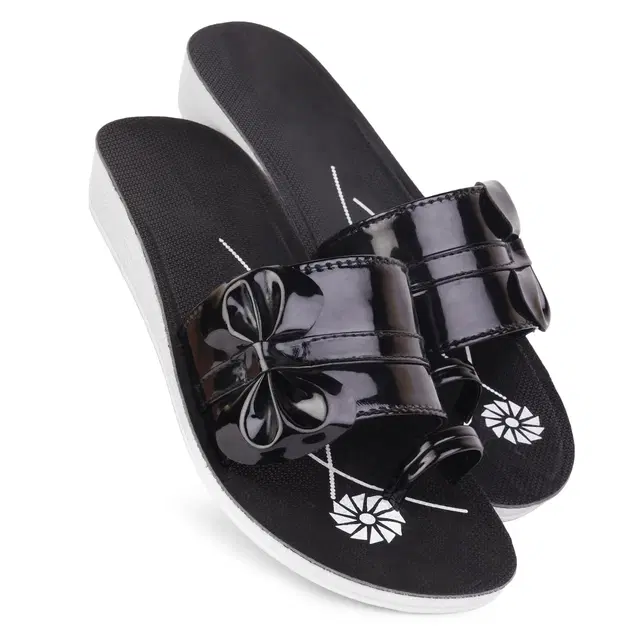 Sliders for Women (Black, 5)