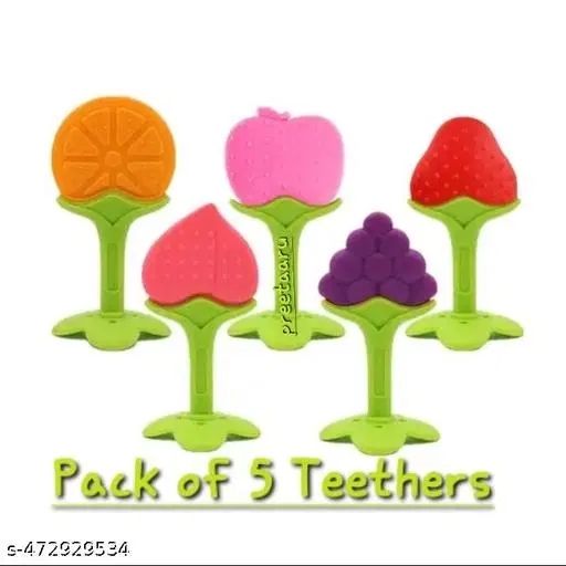 Baby Silicone Teethers Safe Teethers Pack Of 5 Oral And Dental Care