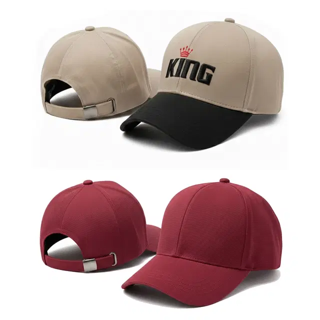 Baseball Cap for Men, Brown & Red,Pack of 2