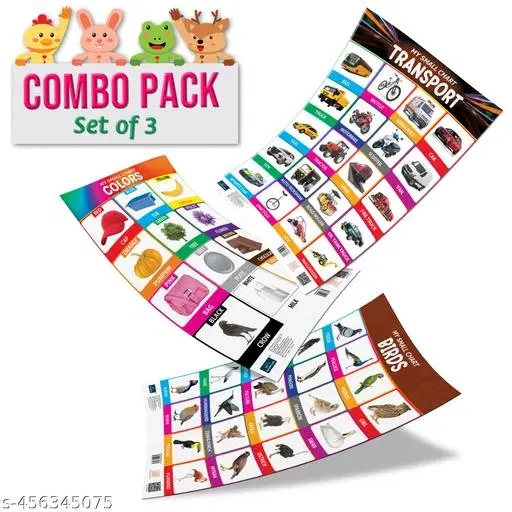 Bookford Publications My small chart Birds, Colors & Transport (Set of 3)