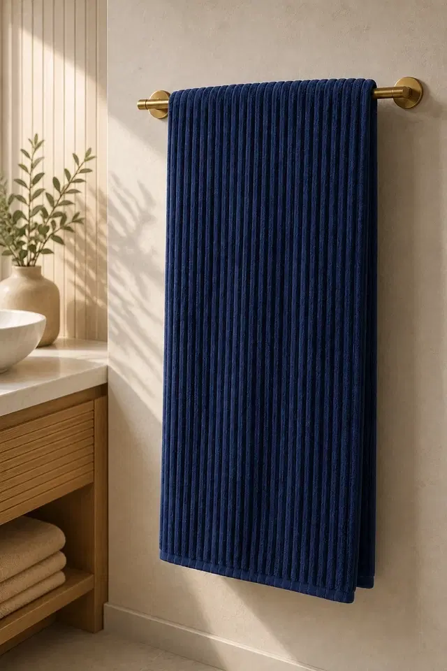 SimpleHome Fleece Bath Towel 70x140cm 280gsm Microfibre Blue