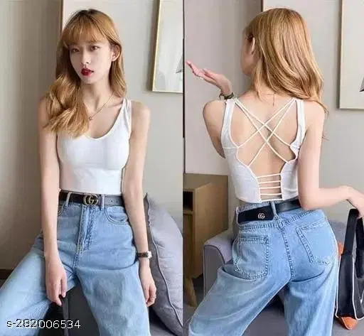 Nylon Elastane Bra for Women, White (30B)