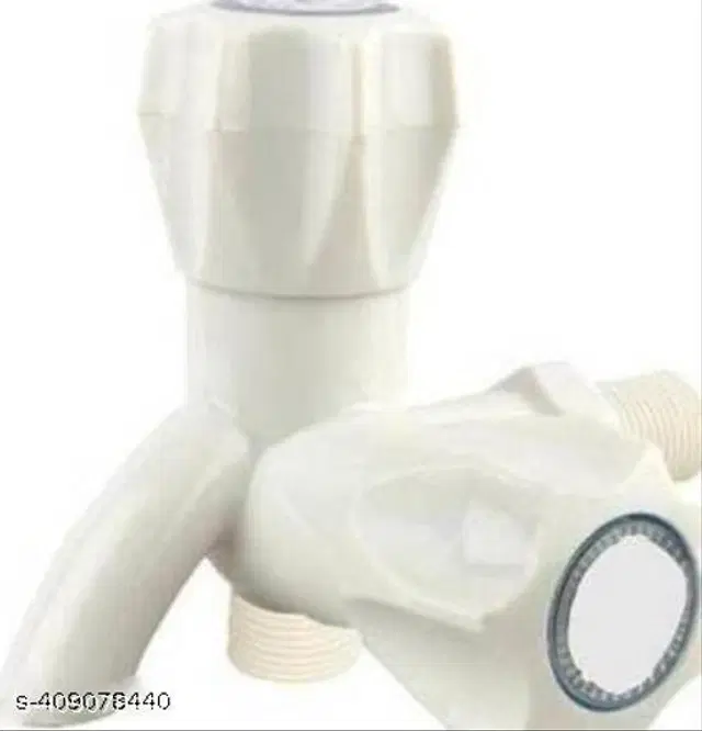 Plastic 2 in 1 Bib Cock Tap, White